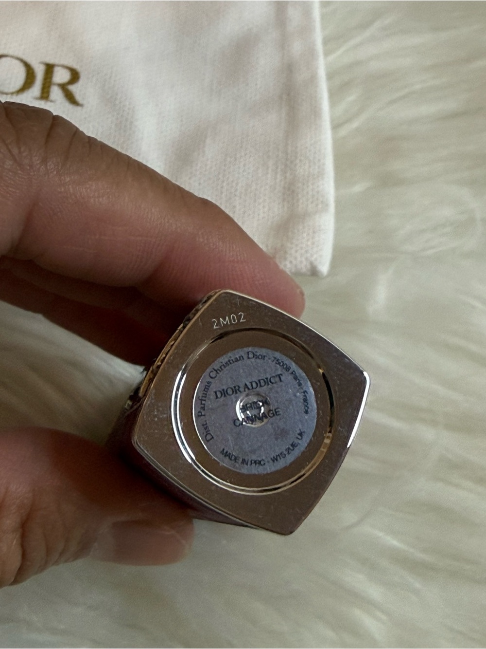 Bundle Dior Addict Refillable Burgundy Couture Case + Dustbag - Picture 4 of 5
